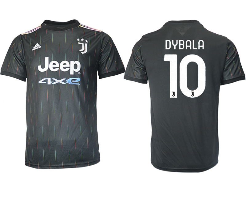 Cheap Men 2021-2022 Club Juventus away aaa version black 10 Soccer Jersey